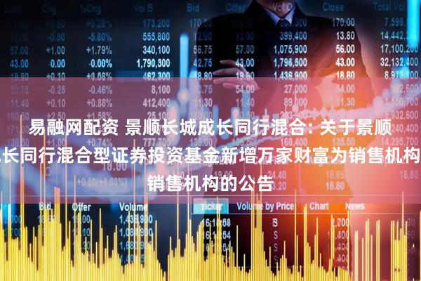 易融网配资 景顺长城成长同行混合: 关于景顺长城成长同行混合型证券投资基金新增万家财富为销售机构的公告