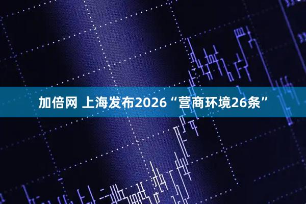 加倍网 上海发布2026“营商环境26条”